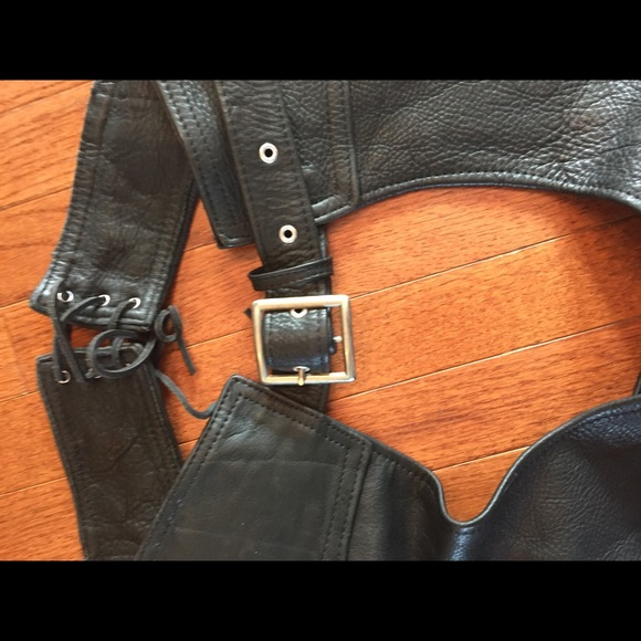 Kerr black leather XXL riding chaps - Picture 9 of 15